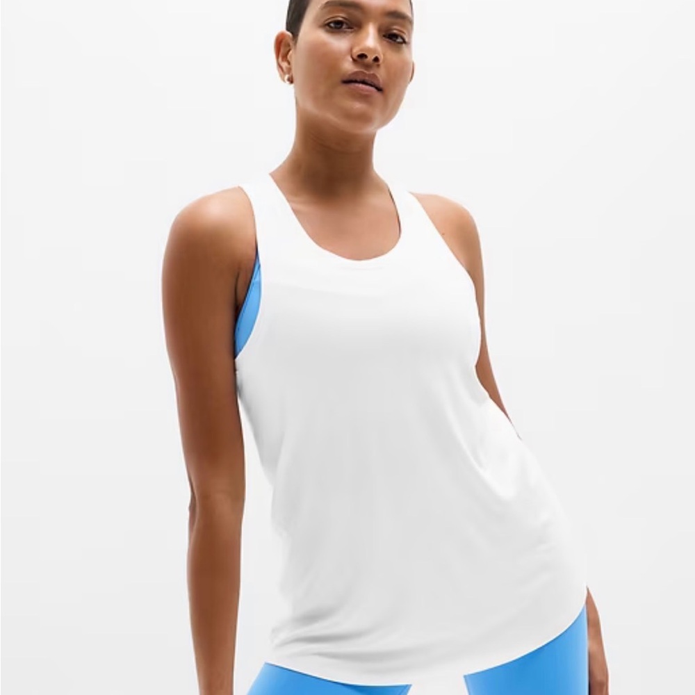 Move with Ease White Racerback Tank Top - Picture 2 of 3